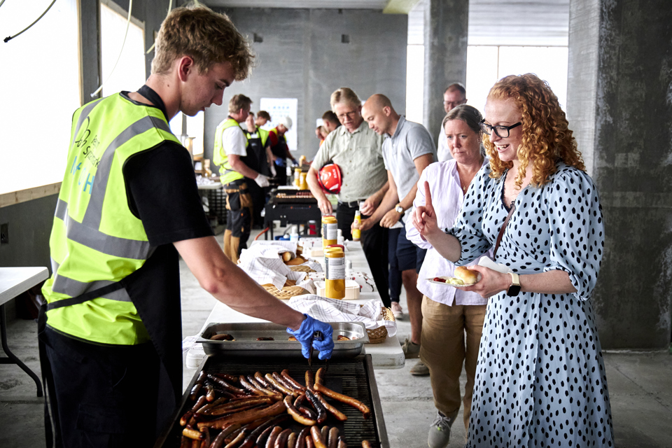 Mandag den 27. juni blev der fejret rejsegilde for det kommende Steno Diabetes Center Odense, der forventes at stå klar i slutningen af 2023. Foto: Jens Wognsen